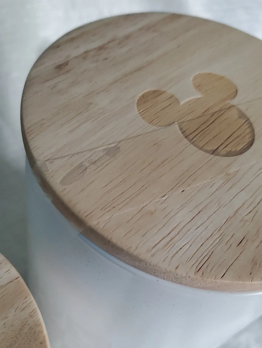 Mickey Mouse Checkered Ivory Canister Set